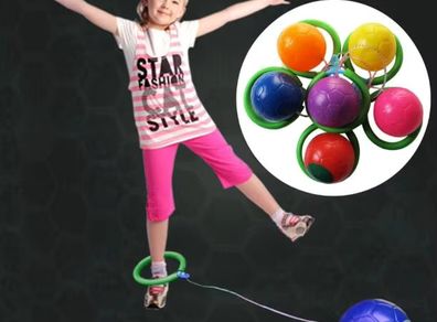 1PC Skip Ball Outdoor Fun Toy Ball Classical Skipping Toy Exercise coordination and balance hop jump playground may toy ball