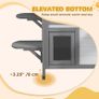 2-Story Indoor or Outdoor Cat House W/ Escape Door, Cat Shelter, White Image 7