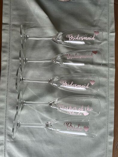 Bridal party champagne flutes