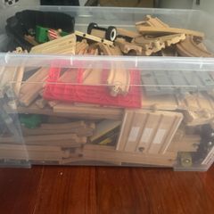 wood train set