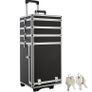 Cosmetics and make up beauty case trolley vanity box -different colours- (Black) Image 2