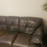 3 Seater brown Leather Sofa Image 5