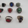 Antique Lot of 15 Bohemian Brass Rings  Assorted Ethnic & Tribal Designs Image 8