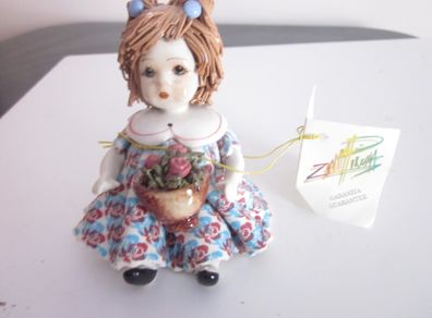 Lino Zampiva Spaghetti Hair Porcelain Girl Figurine