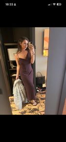 Banana Republic Purple One-Shoulder Maxi Dress