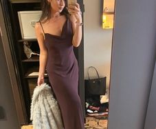 Banana Republic Purple One-Shoulder Maxi Dress