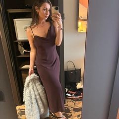 Banana Republic Purple One-Shoulder Maxi Dress