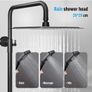 Milano Thermostatic Shower Mixer Set Matte Black, 300mm Square Overhead Rainfall Shower head, Handheld Shower 3 Spray Image 3