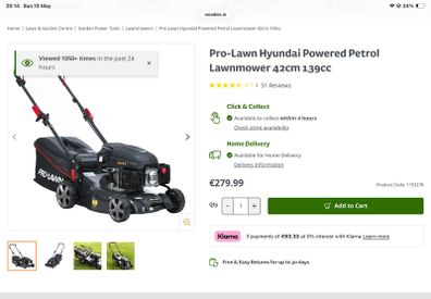 Lawn Mower Hyundai petrol -new