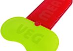 2 In 1 The Big Chopper Vegetable And Meat Separate Chopping Board Green And Red
