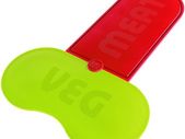 2 In 1 The Big Chopper Vegetable And Meat Separate Chopping Board Green And Red