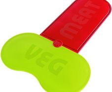 2 In 1 The Big Chopper Vegetable And Meat Separate Chopping Board Green And Red