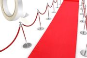 Red Carpet Runner Rug for Party 55gsm Thickness with 1 Piece Carpet Tape for Wedding Christmas Xmas Christmas Outdoor Accessories, Wedding Party Hallway Rug(2.6 x 30 Feet