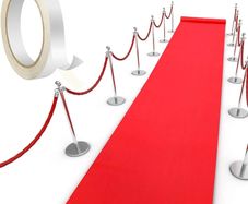 Red Carpet Runner Rug for Party 55gsm Thickness with 1 Piece Carpet Tape for Wedding Christmas Xmas Christmas Outdoor Accessories, Wedding Party Hallway Rug(2.6 x 60 Feet)