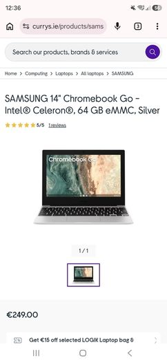 SAMSUNG Galaxy Chromebook Go 14"