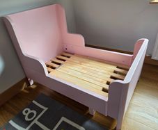Ikea kids pink bed