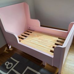 Ikea kids pink bed