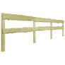 4 pcs 2-Rail Garden Fences Impregnated Pinewood 510x90 cm Image 2