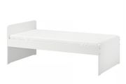 Bed frame with slatted bed base, white, 90x200 cm