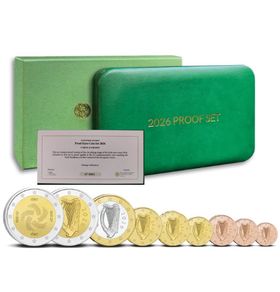 No. 2 - Ireland Euro Proof Coin Set 2026 - Coin Set (2e, 1e, 50c, 20c, 10c, 5c, 2c, 1c + 2ECC)