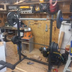 Squat rack with weights