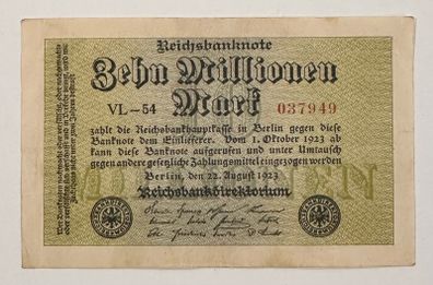 Germany 10 Million Mark 1923 Banknote