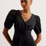 Ted Baker Black Burdur Detail Puff Sleeve top Image 6