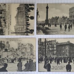 4 Original 1916 Easter Rising Postcards: Sinn Fein Rebellion, Dublin (Valentine's Series)