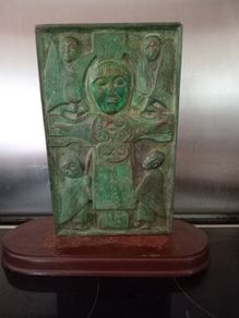 Solid Bronze Replica Irish School 6 Kilo Plaque 7th.Century"Rinnegan Cross"