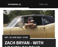 Zach Bryan tickets Cork Sat 20th