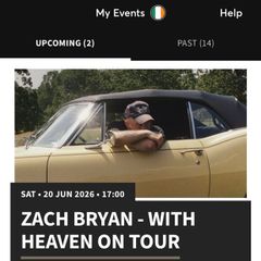 Zach Bryan tickets Cork Sat 20th