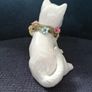 Rare Vintage Italian White Cat Figurine Image 5