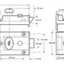 Yale Traditional Nightlatch, Standard Security, Nickel Finish/Brass Cylinder, 60 mm Backset Image 2
