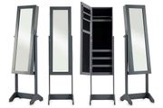 Mirror Jewellery Stand Cabinet  Grey