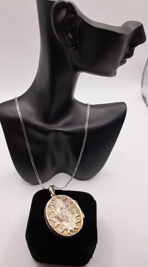 Vintage sterling silver locket necklace