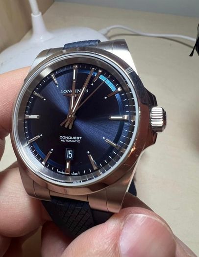 longines conquest 41 mm blue