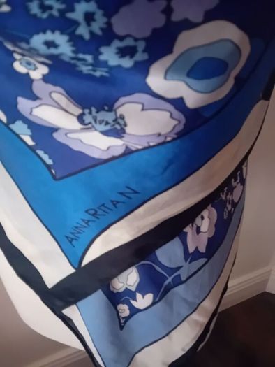 Designer Annarita N Large Silk Scarf