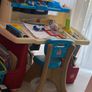 Toddler. playing desk with 2 pockets side storage very well kept Image 5