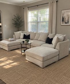 Large cream/beige U shaped sofa