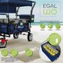 Handcart with Roof Folding Garden Trolley | Transport Trolley with Solid Rubber Tyres + Brake + Carry Bag Image 4