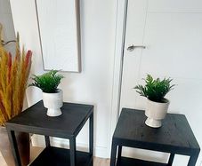 2x Zara Home Black Side Tables / Bedside Lockers