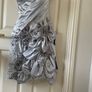 BNWT -  Silver/Blue hand beaded occasion Dress (Size 10-12) Image 2