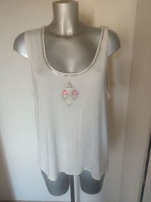 Via Veneto cream detailed top size UK18/20 EU46/48 Postage included