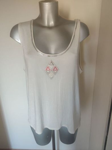 Via Veneto cream detailed top size UK18/20 EU46/48 Postage included