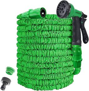 NEW SALE |  Garden Hose Pipe,Garden Hosepipes,Magic Lightweight Watering Hose Pipe with 8-Pattern Water Spray (25ft, Green)