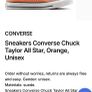 Kids CONVERSE Glossy Orange shoes/Boots Boys/Girls/Boys Size 3.5 Image 5