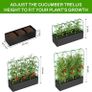 4 Arches Cucumber Trellis with Grow Bag 127/163CM Metal Trellis for Climbing Plants, Heavy Duty Garden Arch, Height Adjustable Plant Grow Support for Peas, Vegetables, Flowers, Fruit Image 4