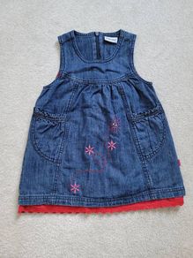 Fixoni Denim baby dress, size 12-18 months