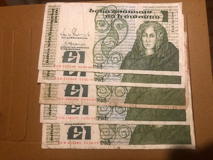 5 x Irish Pound B series