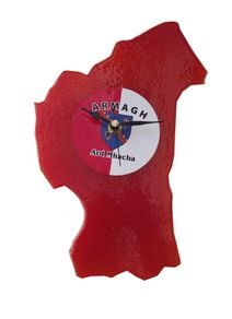 Handmade Glass County Clock - Armagh